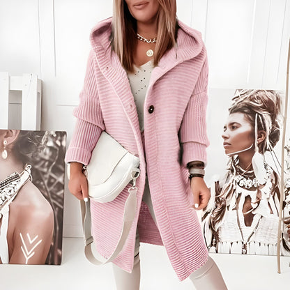 Damen Cardigan Langarm Knopfverschluss