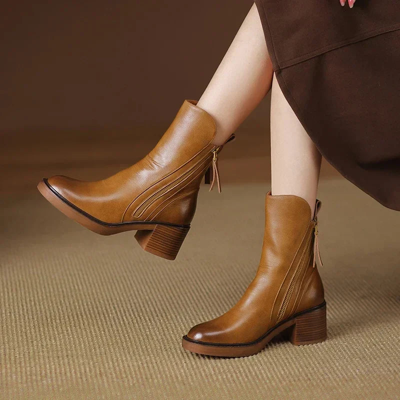 Modische Stiefeletten DamenSchuhe Blockabsatz