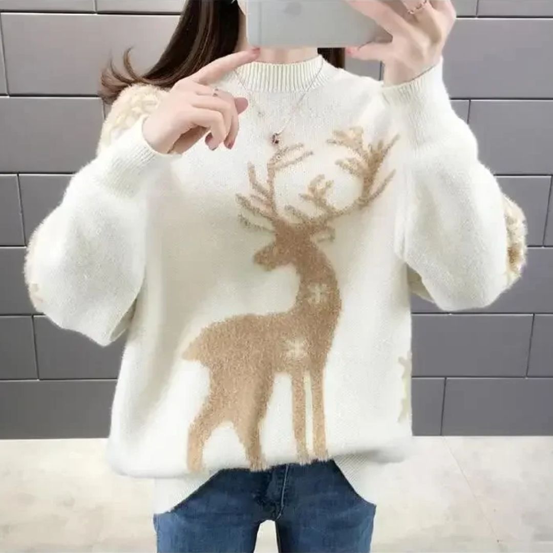 Weihnachtspullover Rentier Motiv WinterWarm