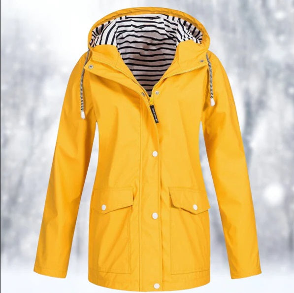 Wasserdichte Regenjacke Kapuze Outdoor - IdealeKleiden