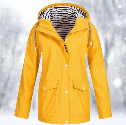 Wasserdichte Regenjacke Kapuze Outdoor - IdealeKleiden