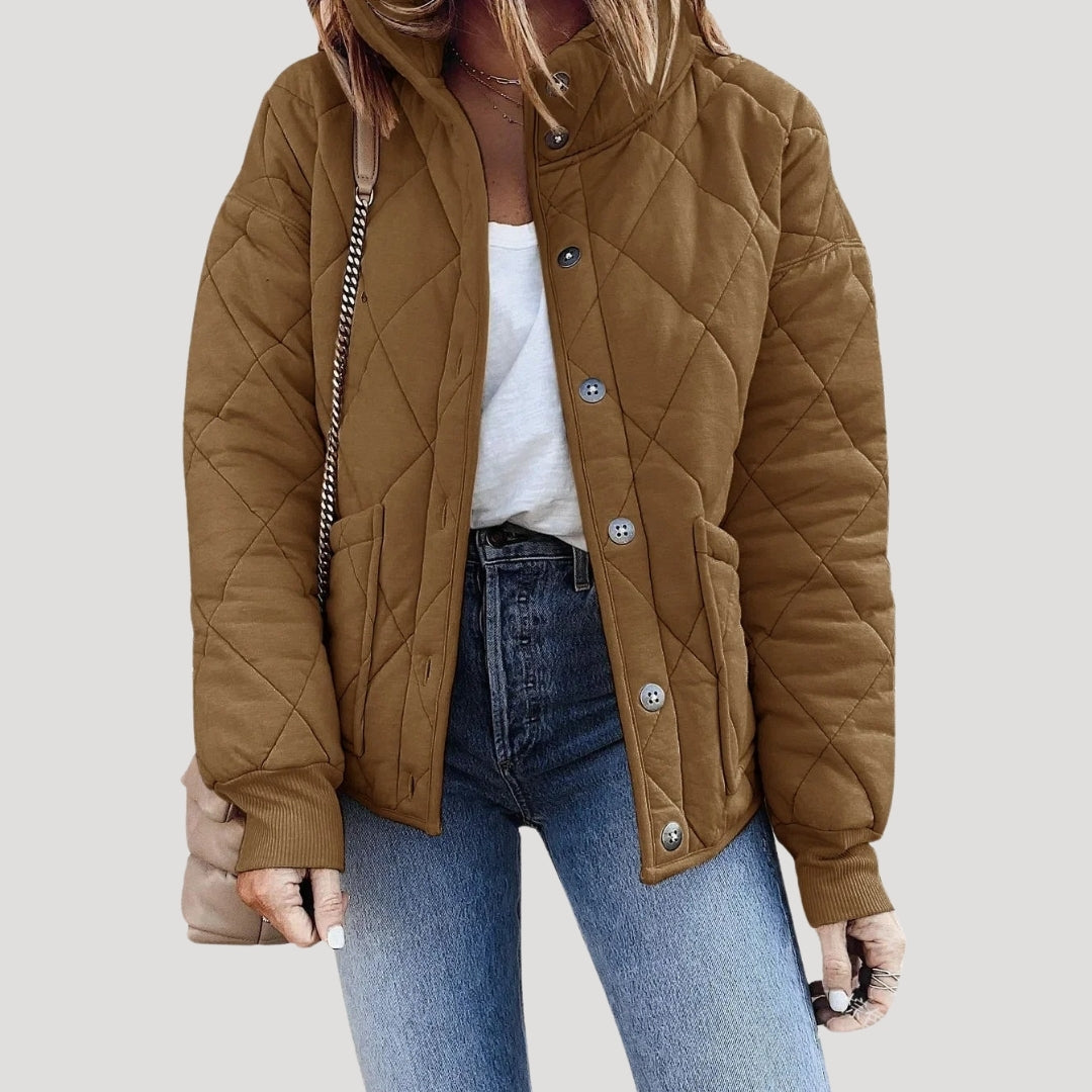 Damen Pufferjacke Steppweste Warm Isoliert