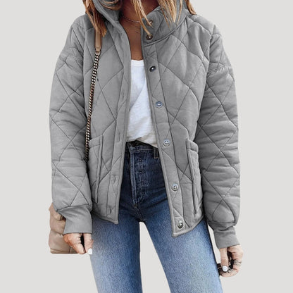 Damen Pufferjacke Steppweste Warm Isoliert