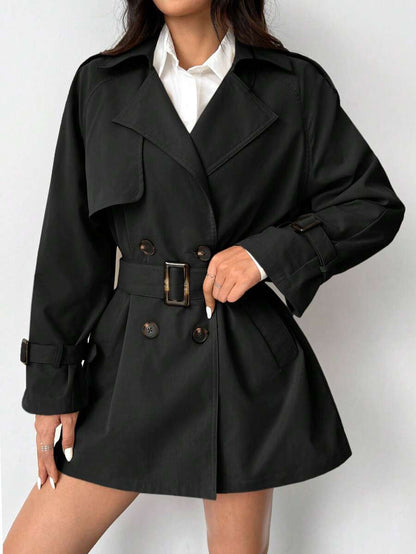 Damen Regenjacke Kurz Style Schnürbund