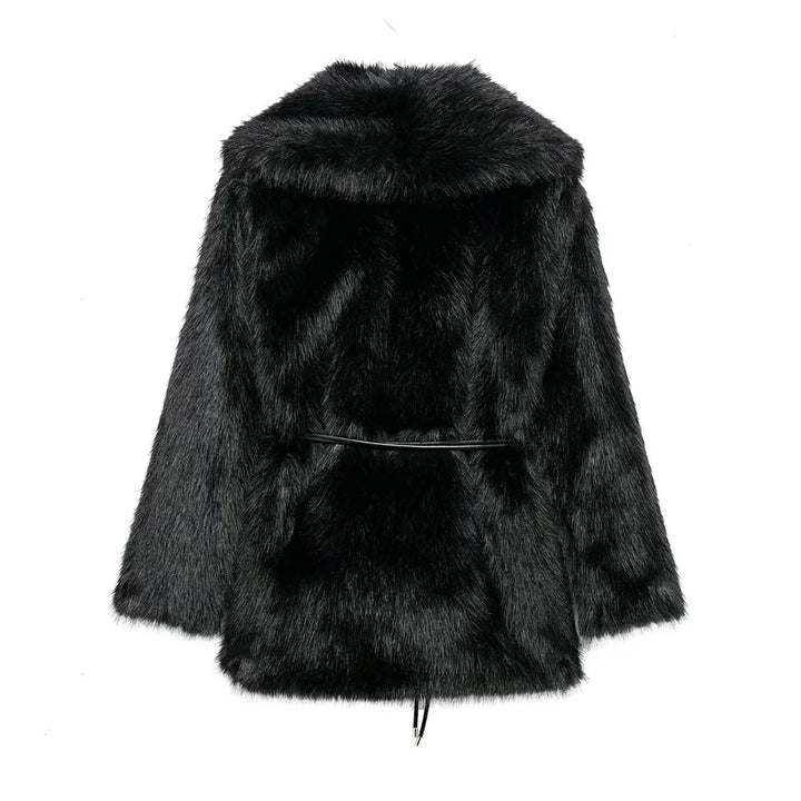 Eleganter Wintermantel Lange Ärmel Damen - IdealeKleiden