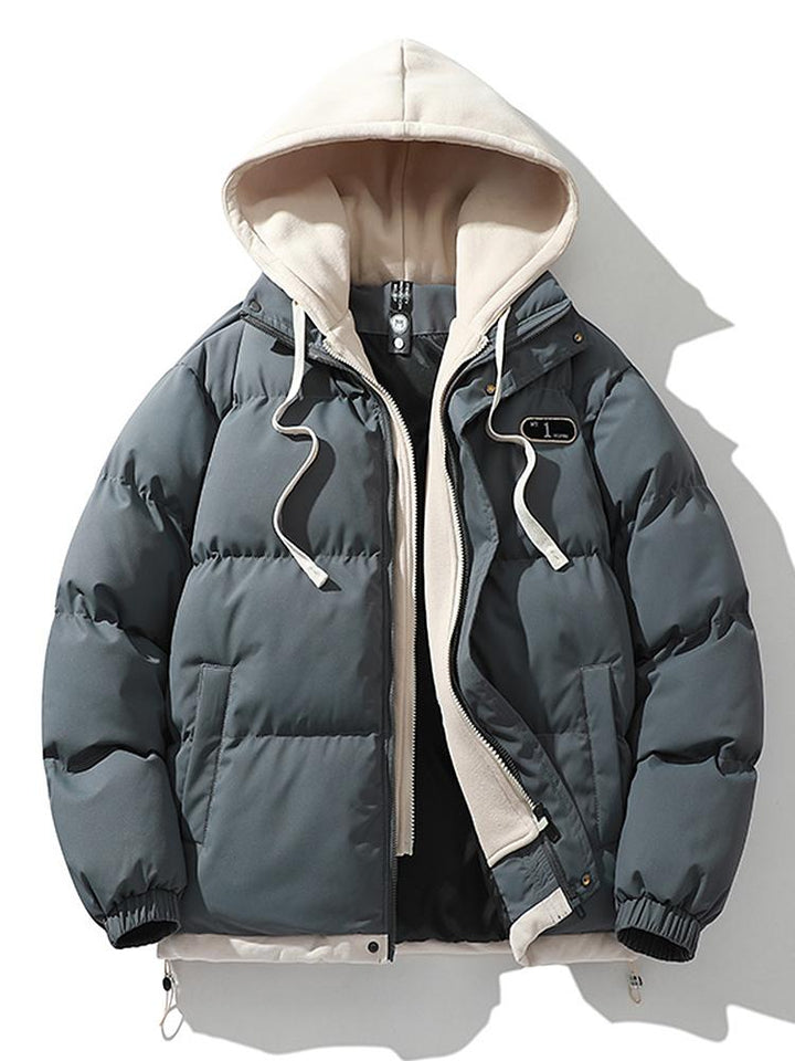 Herren Daunenjacke Warm Kapuze Wintermantel