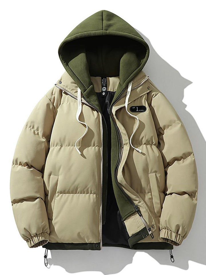 Herren Daunenjacke Warm Kapuze Wintermantel