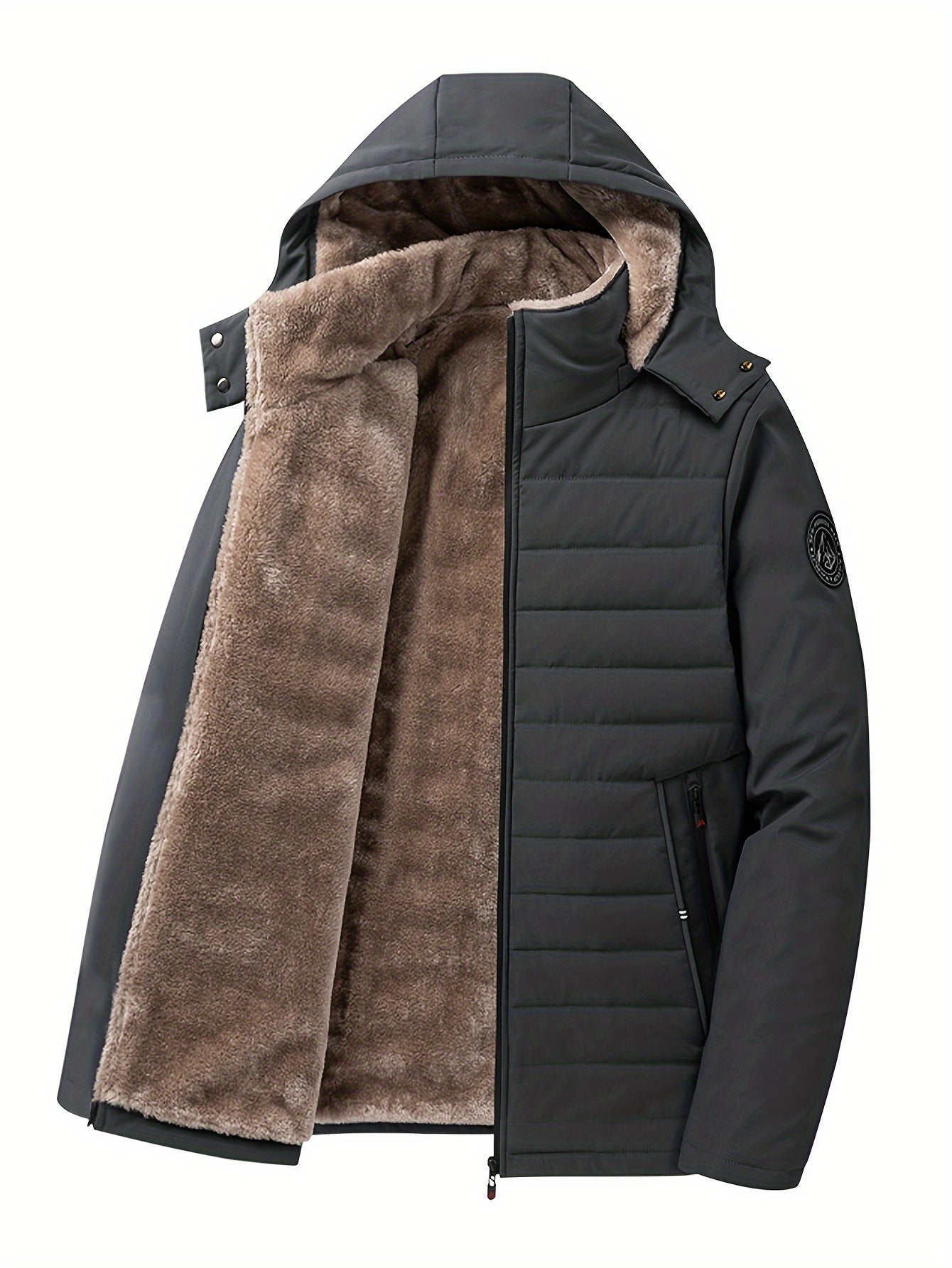 Herren Winterjacke Daunenfutter KapuzeWarm