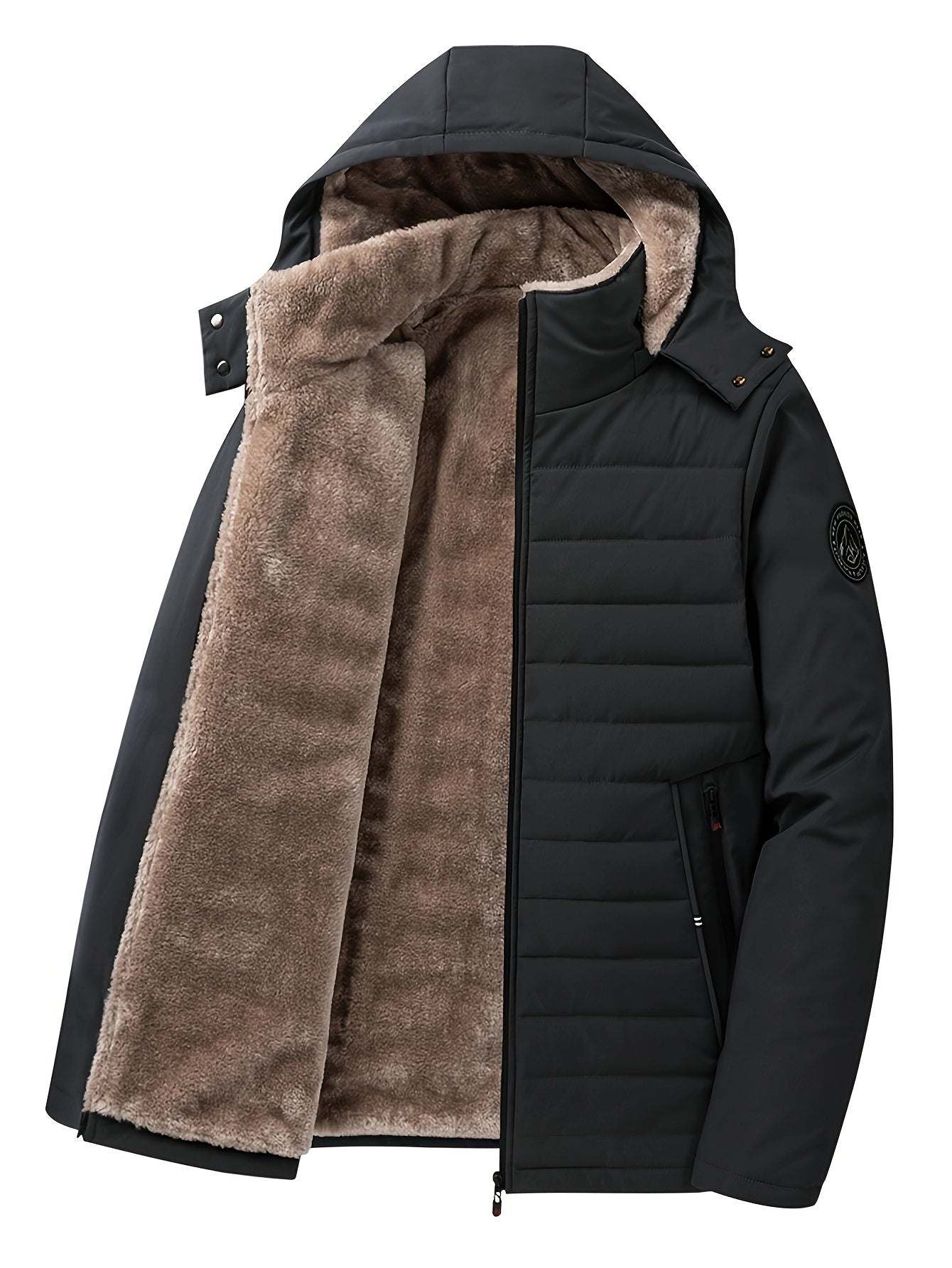 Herren Winterjacke Daunenfutter KapuzeWarm - IdealeKleiden