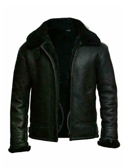 Lederlook Kleid Slim Fit Kurz Teddyfleece Gefüttert