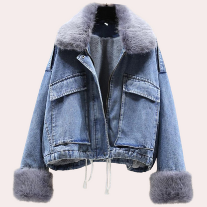 Moderne Damen Winterjacke Denim style