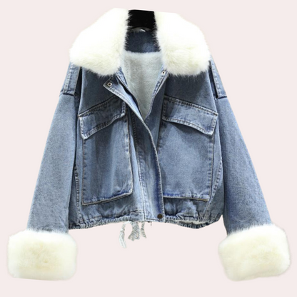 Moderne Damen Winterjacke Denim style
