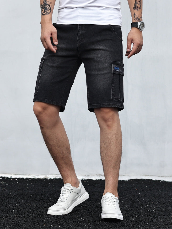 Bequeme Herren Cargo Shorts Denim Stretch