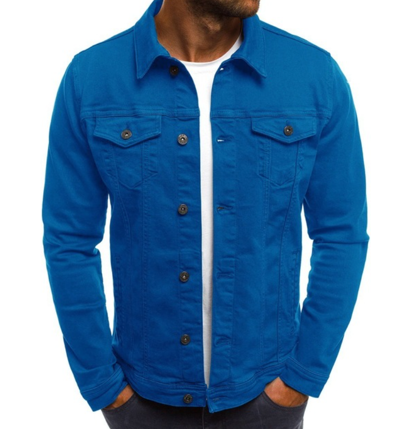 Herren Denimjacke Slim Fit Sommer Jeansjacke