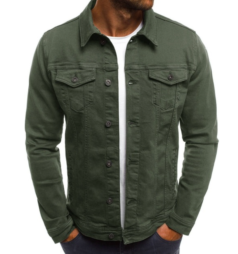 Herren Denimjacke Slim Fit Sommer Jeansjacke