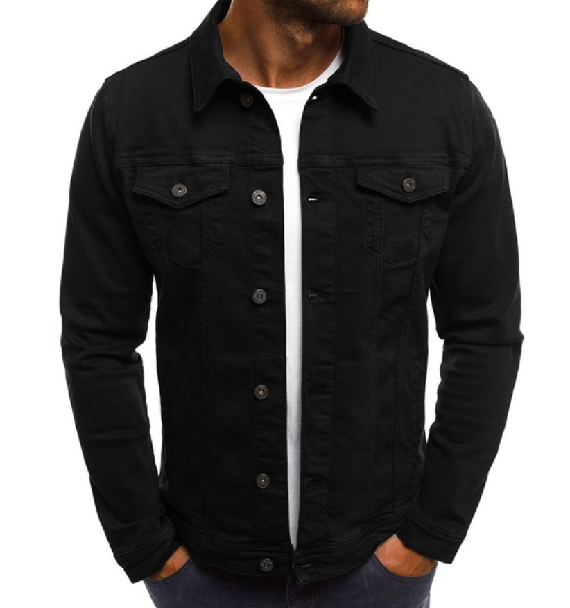 Herren Denimjacke Slim Fit Sommer Jeansjacke