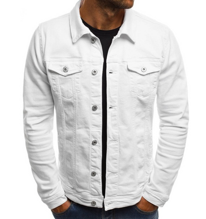 Herren Denimjacke Slim Fit Sommer Jeansjacke