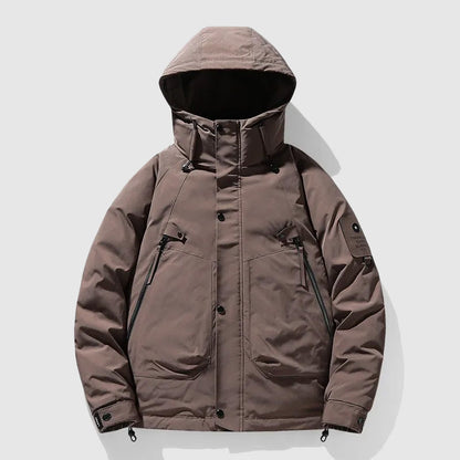 Winterjacke Herren Kapuze Daunenfüllung Warm