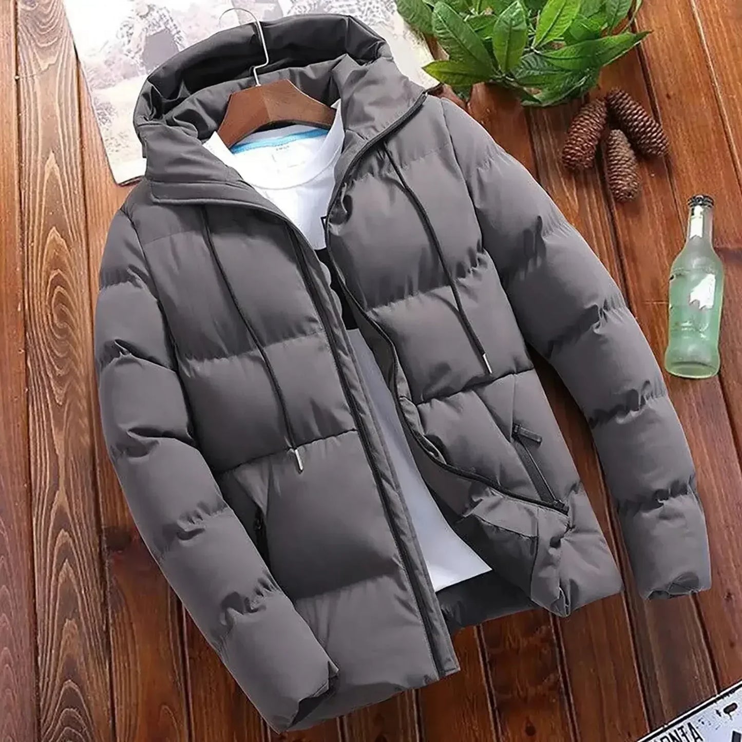 Warme Herren Winterjacke Pufferjacke für kaltes Wetter