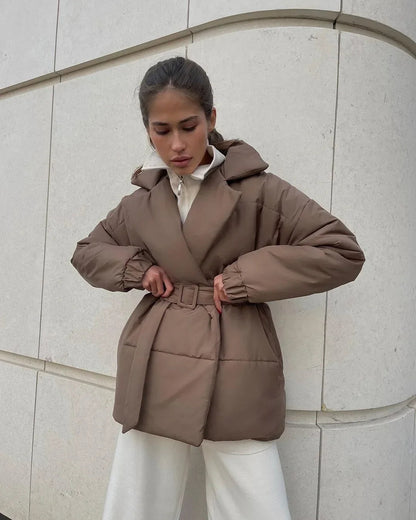 Elegante Pufferjacke Warm Isoliert