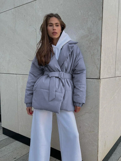 Elegante Pufferjacke Warm Isoliert - IdealeKleiden