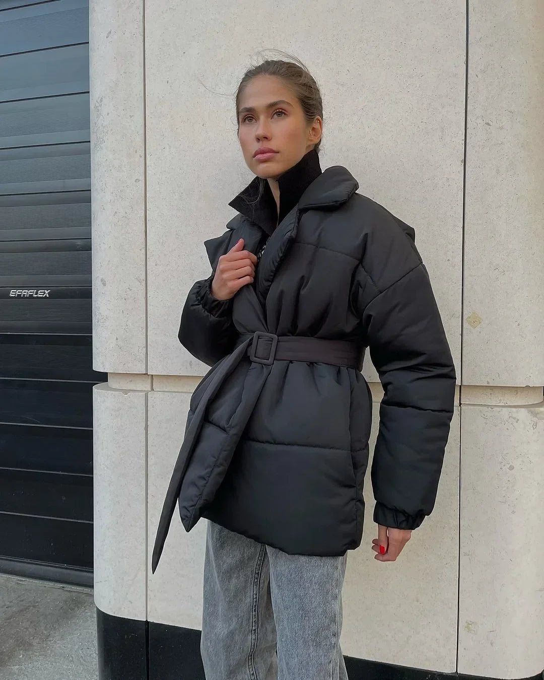 Elegante Pufferjacke Warm Isoliert