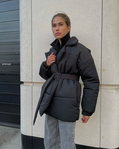 Elegante Pufferjacke Warm Isoliert