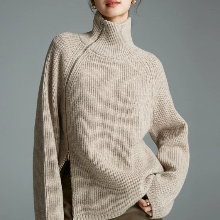 Damen Rollkragenpullover Weich Gemütlich