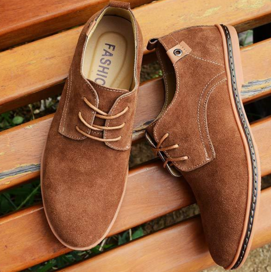 Herren Schnürschuhe Flach Wildleder Elegant