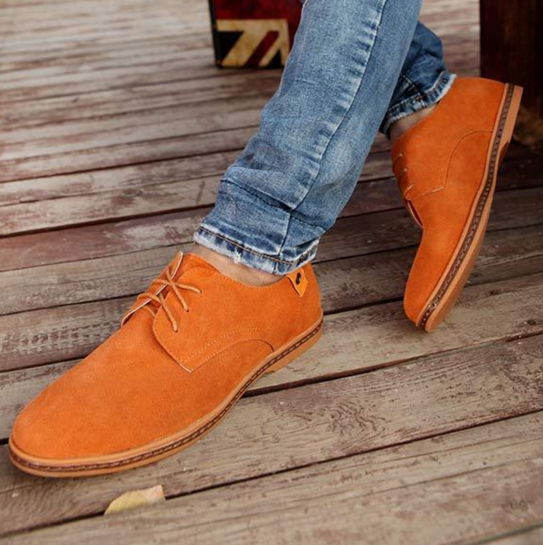 Herren Schnürschuhe Flach Wildleder Elegant