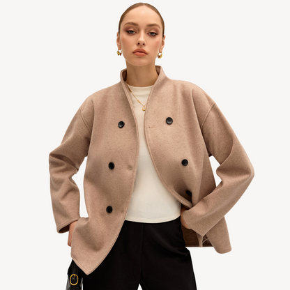 Damen Wollmantel Doppelreihig Elegantes Design