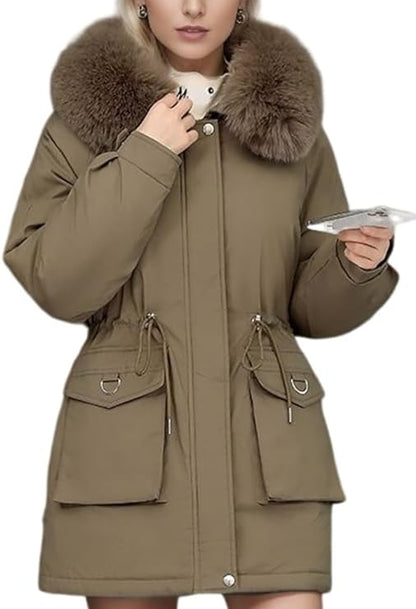 Warme Damen Winterjacke Atmungsaktiv