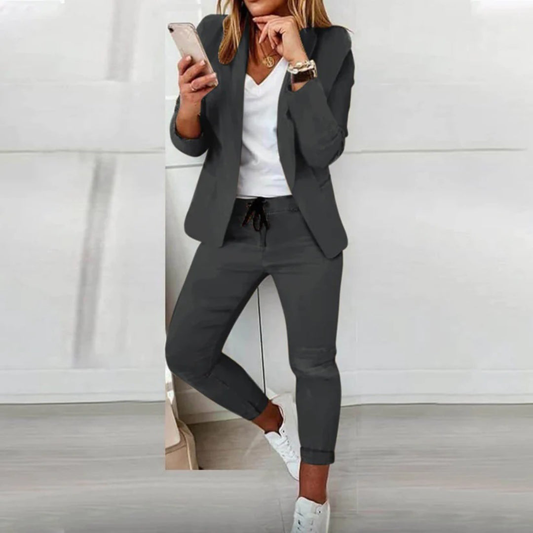 Damen Casual Blazer Jogger Set