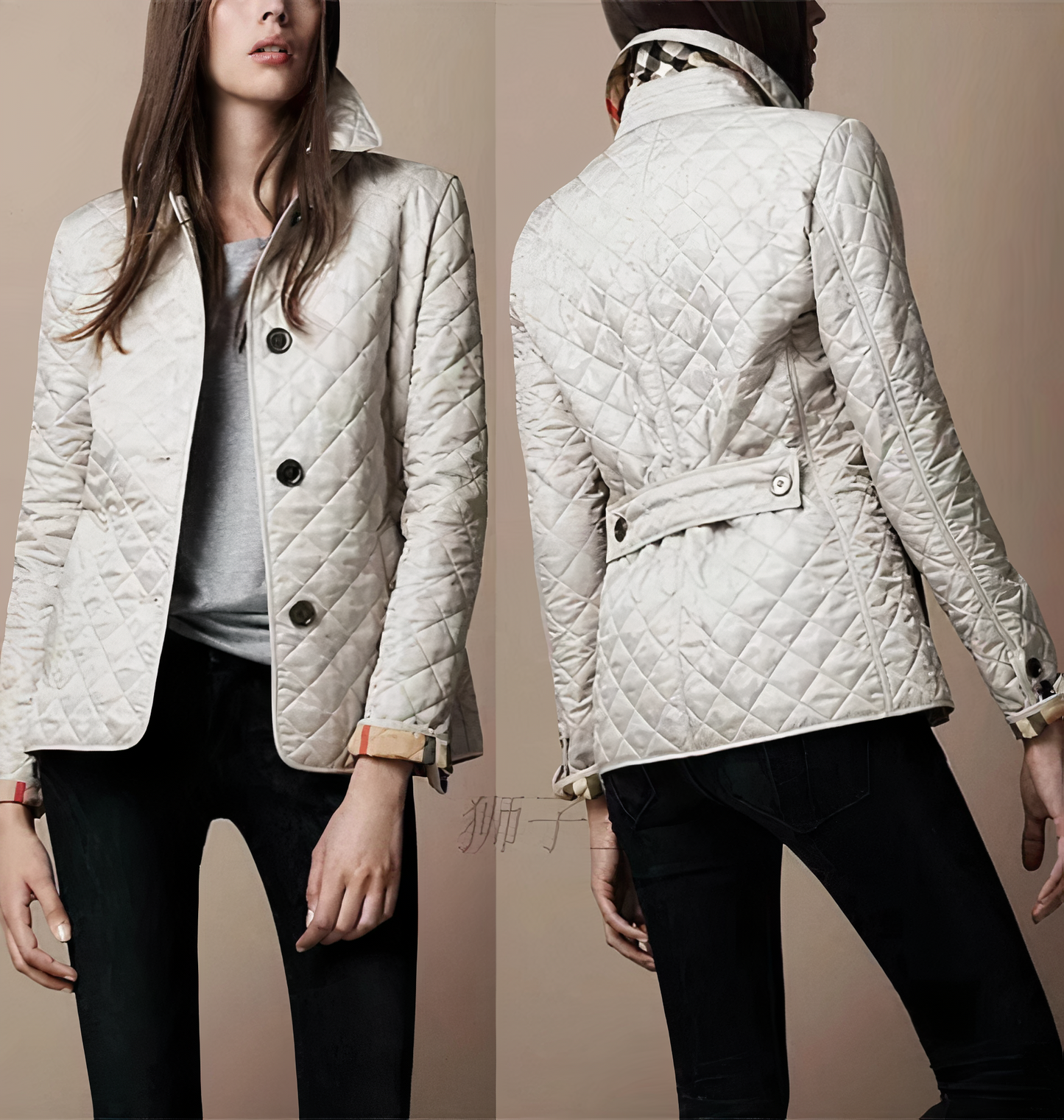 Elegante Damenjacke Seide Baumwolle