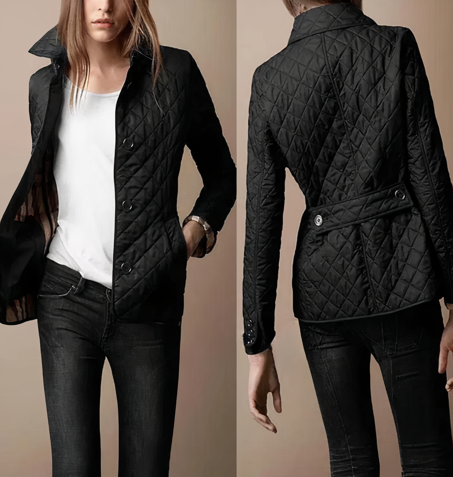 Elegante Damenjacke Seide Baumwolle