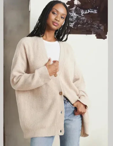 Luxus Strickjacke Kaschmir V-Ausschnitt Damen