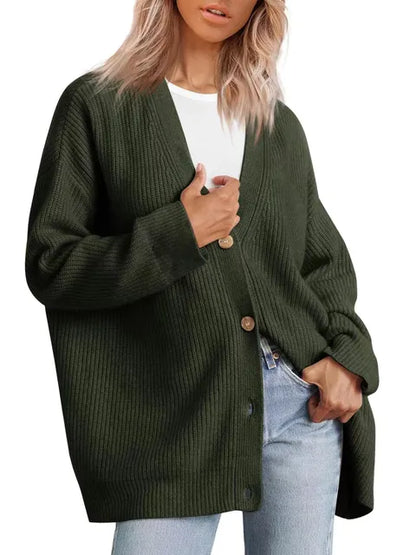Luxus Strickjacke Kaschmir V-Ausschnitt Damen
