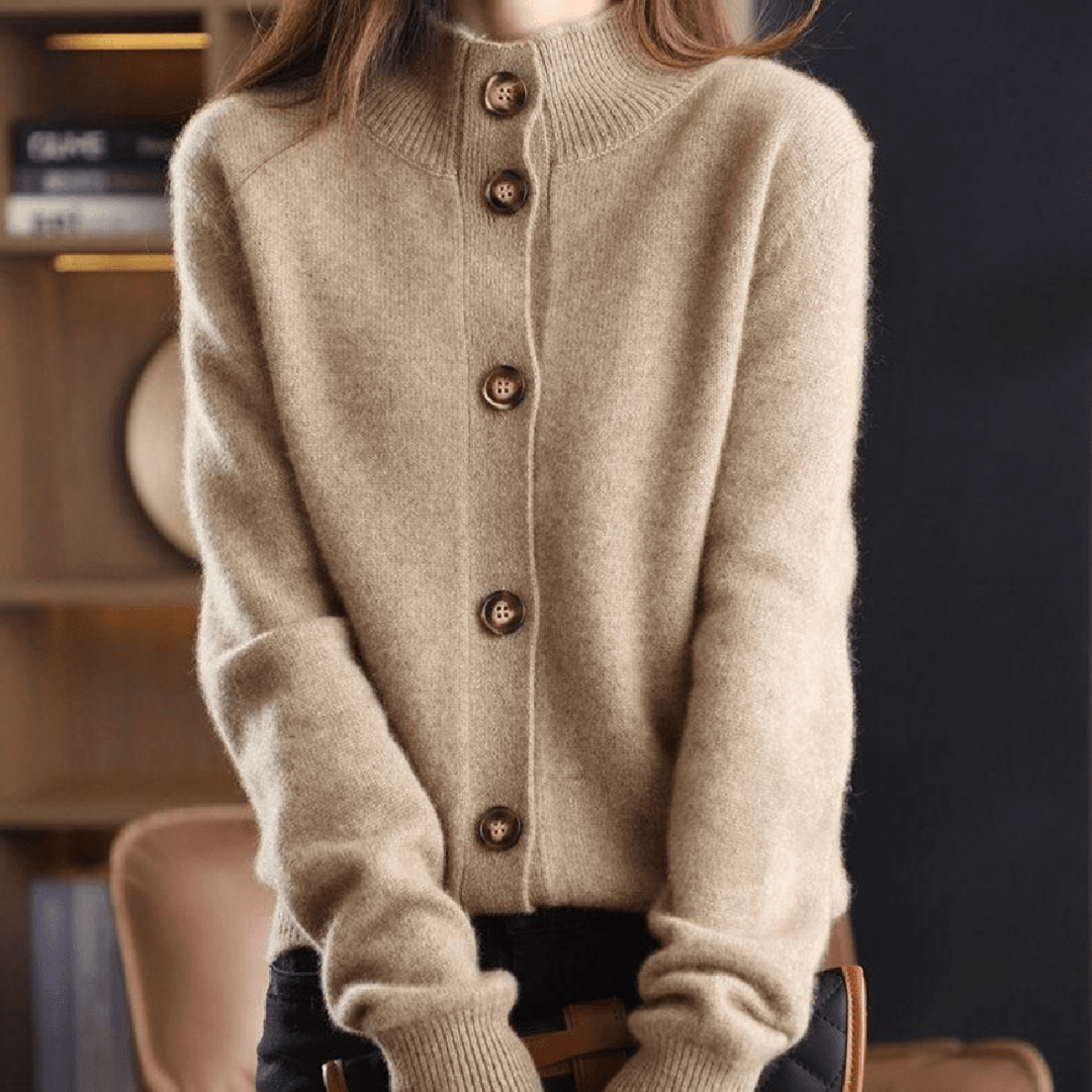 Damen Strickjacke Lässig Langarm