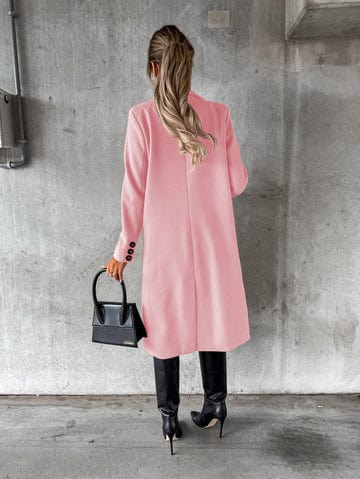 Herbst Mantel Lang Elegant Damen - IdealeKleiden
