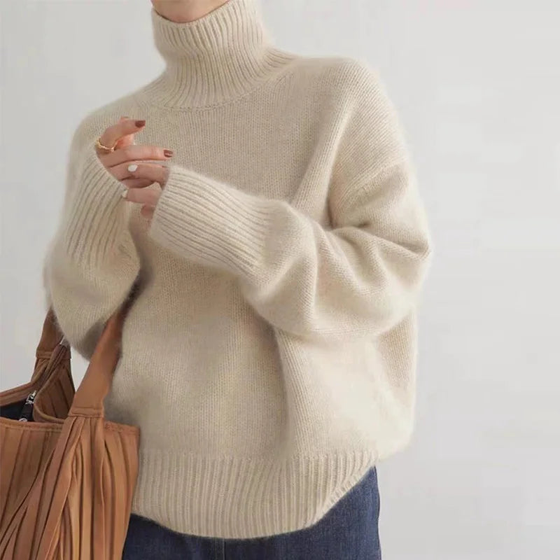 Weiche Rollkragenpullover Damen