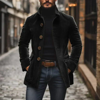 Eline - Cord-Manteljacke Hochkragen Damen