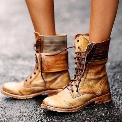 Elegante Lederstiefel Damen Schuhe
