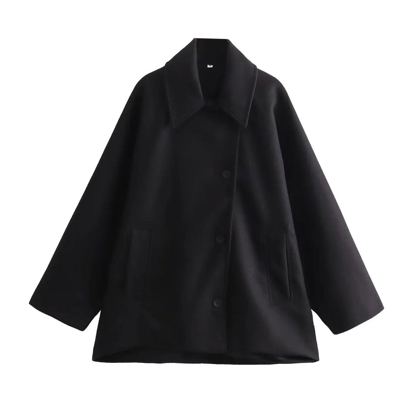 Warme Winterjacke Frauen Oversized Mantel Langarm