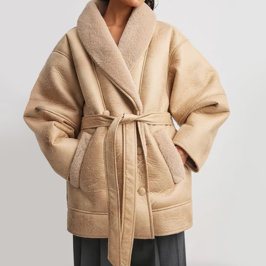 Winter Lederjacke Trendy Style - IdealeKleiden