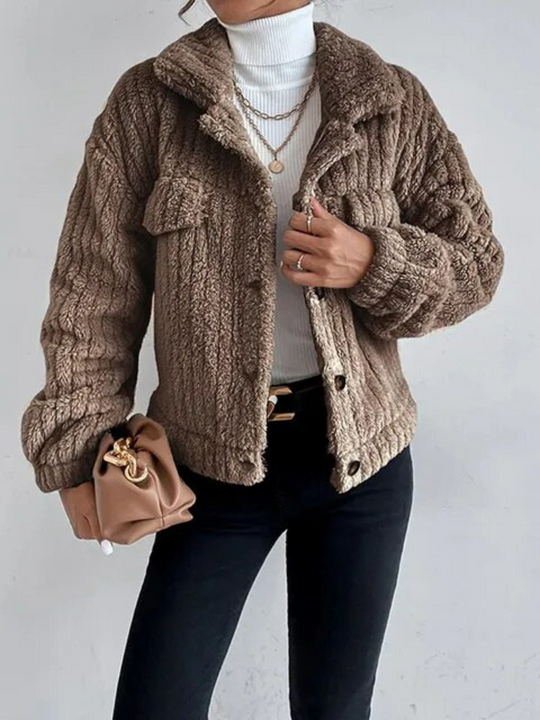 Kunstpelz-Jacke Damen Kurz Frühjahr Fashion