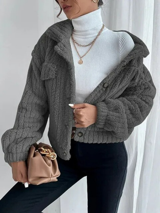 Kunstpelz-Jacke Damen Kurz Frühjahr Fashion
