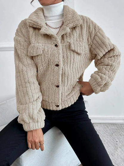 Kunstpelz-Jacke Damen Kurz Frühjahr Fashion