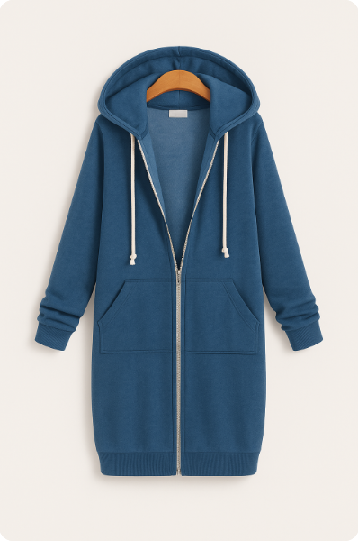 Bequeme Freizeit Hoodie Zip-Up