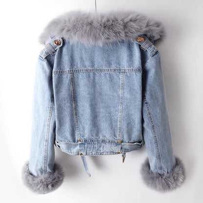 Stylischer Denim-Parka Damen - IdealeKleiden