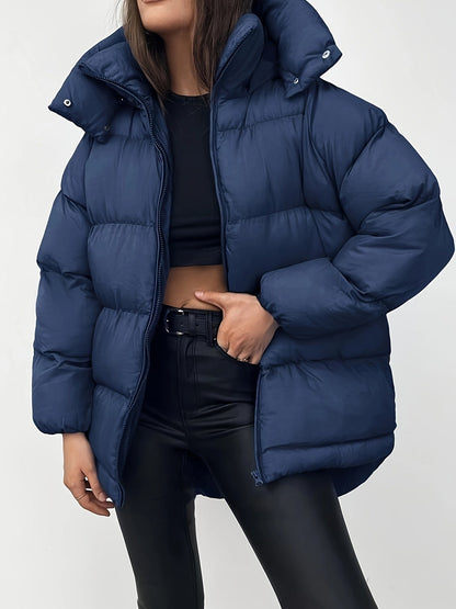 Stilvolle Damenpufferjacke Kurz Warm und Vielseitig